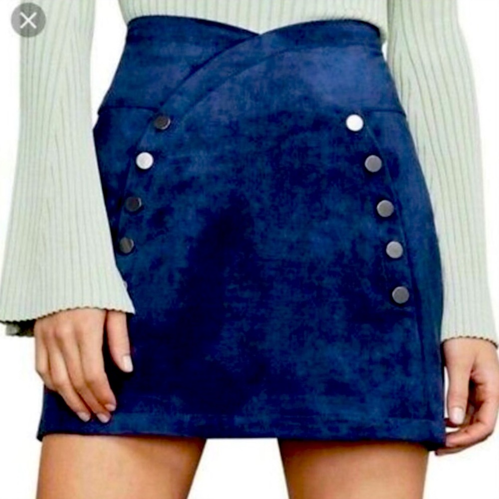 BCBGMaxAzria Blue A-line Mini Skirt for Casual Wear